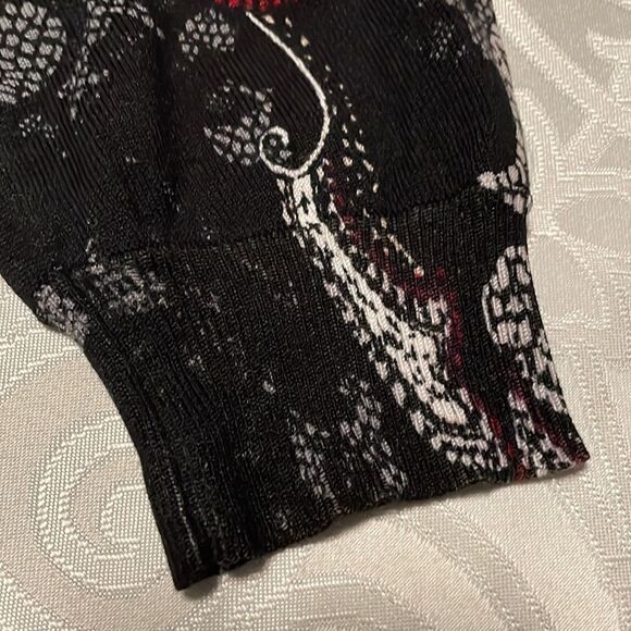 White House Black Market EUC modern paisley dolman sleeve sweater size XS - Picture 6 of 9